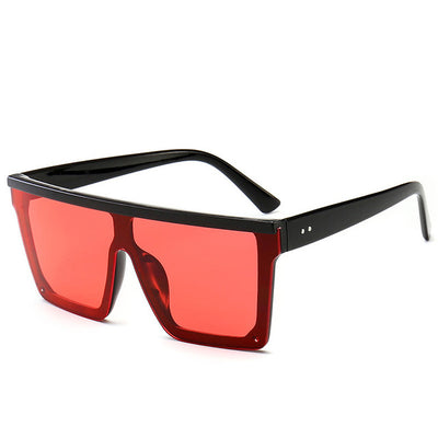 Oversize flat-top sunglasses with brown gradient lenses and a brown frame featuring a subtle leopard print. - Image 22