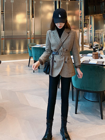 Blazer Cuadrille para Mujer con Encaje - Otoño Invierno - Image 8