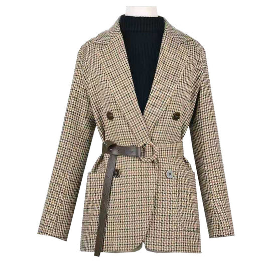 Blazer Cuadrille para Mujer con Encaje - Otoño Invierno - Image 3