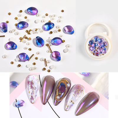 Joyería de Uñas con Cristales, Perlas y Acero - Diseño Mixto Elegante - Image 13