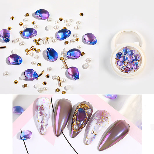 Joyería de Uñas con Cristales, Perlas y Acero - Diseño Mixto Elegante - Image 13