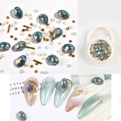 Joyería de Uñas con Cristales, Perlas y Acero - Diseño Mixto Elegante - Image 7