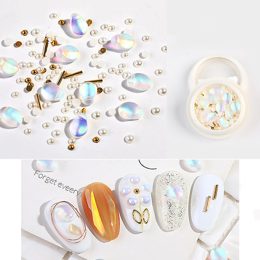 Joyería de Uñas con Cristales, Perlas y Acero - Diseño Mixto Elegante - Image 11