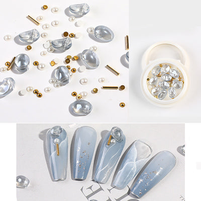 Joyería de Uñas con Cristales, Perlas y Acero - Diseño Mixto Elegante - Image 10