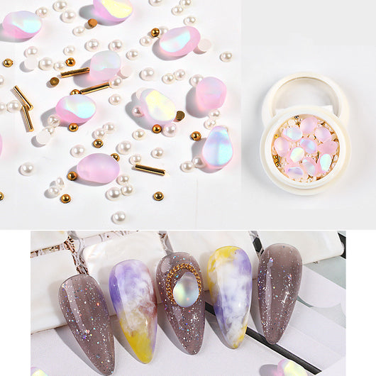 Joyería de Uñas con Cristales, Perlas y Acero - Diseño Mixto Elegante - Image 9