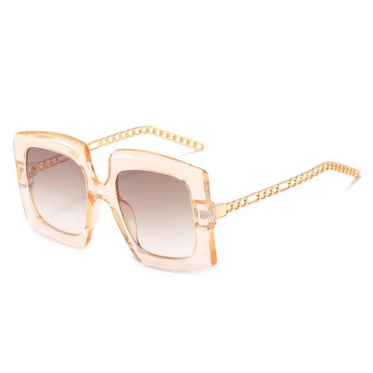 Gafas de Sol Cuadradas Cat-Eye con Cadena Metálica para Mujer - Image 11
