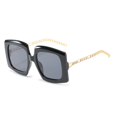 Gafas de Sol Cuadradas Cat-Eye con Cadena Metálica para Mujer - Image 13