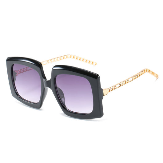 Gafas de Sol Cuadradas Cat-Eye con Cadena Metálica para Mujer - Image 7