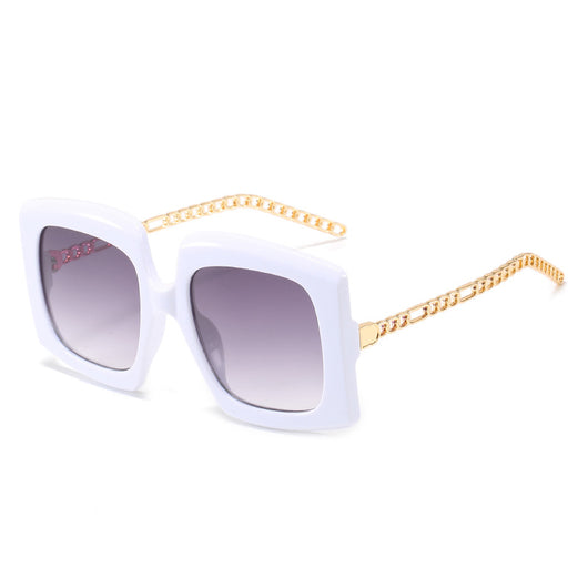 Gafas de Sol Cuadradas Cat-Eye con Cadena Metálica para Mujer - Image 6