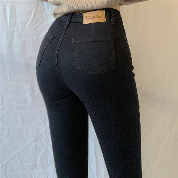 Pantalones Denim Ajustados Lápiz para Mujer