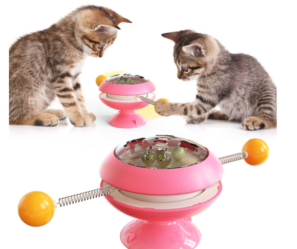 Juguete Interactivo Giratorio con Vara para Gatos