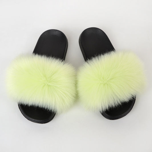 Pantuflas de Pelaje Sintético para Mujer - Cómodas, Antideslizantes y Acogedoras - Image 2