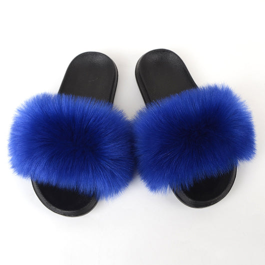 Pantuflas de Pelaje Sintético para Mujer - Cómodas, Antideslizantes y Acogedoras - Image 31