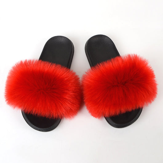 Pantuflas de Pelaje Sintético para Mujer - Cómodas, Antideslizantes y Acogedoras - Image 3