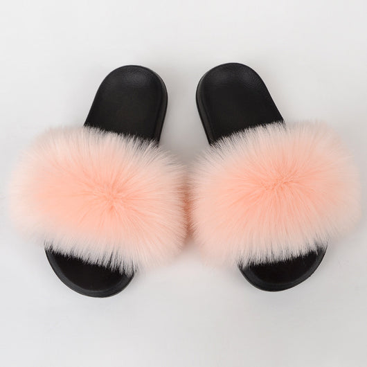 Pantuflas de Pelaje Sintético para Mujer - Cómodas, Antideslizantes y Acogedoras - Image 4