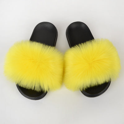 Pantuflas de Pelaje Sintético para Mujer - Cómodas, Antideslizantes y Acogedoras - Image 32