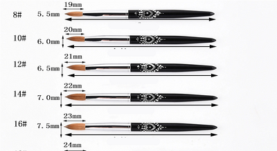 Pincel de Pelo de Visón Profesional para Uñas - Diseño Plano Multifuncional - Image 11