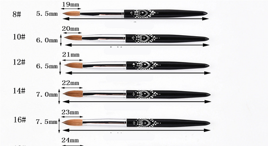 Pincel de Pelo de Visón Profesional para Uñas - Diseño Plano Multifuncional - Image 11