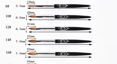 Pincel de Pelo de Visón Profesional para Uñas - Diseño Plano Multifuncional - Image 6