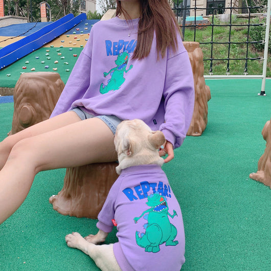 Conjunto de Ropa a Juego para Papás e Hijos - Diseño Cartoon Perro Primavera Otoño - Image 3