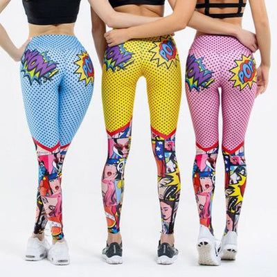 Leggins de Cintura Alta con Estampado de Dibujos Animados para Mujer - Image 2
