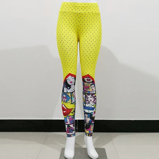 Leggins de Cintura Alta con Estampado de Dibujos Animados para Mujer - Image 6