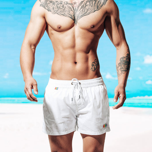 Shorts de Playa Deportivos Sueltos Arcoíris para Vacaciones - Image 9
