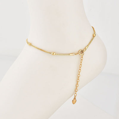 Pulsera Tobillera Mujer Corazón Melocotón y Estrella de Cinco Puntas - Image 4