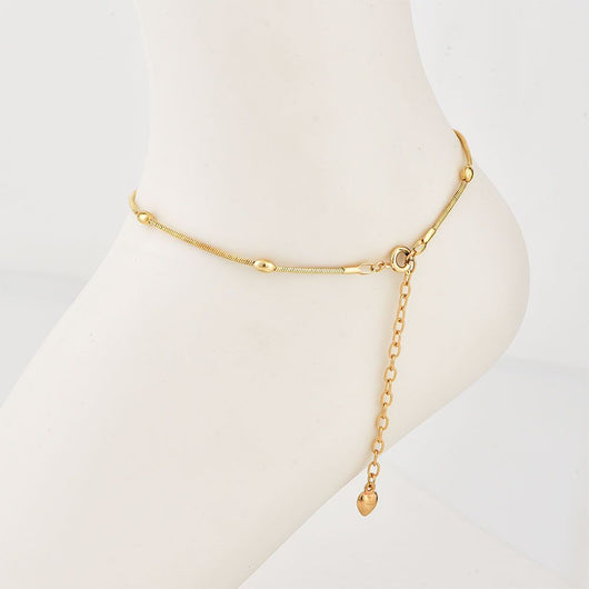 Pulsera Tobillera Mujer Corazón Melocotón y Estrella de Cinco Puntas - Image 4
