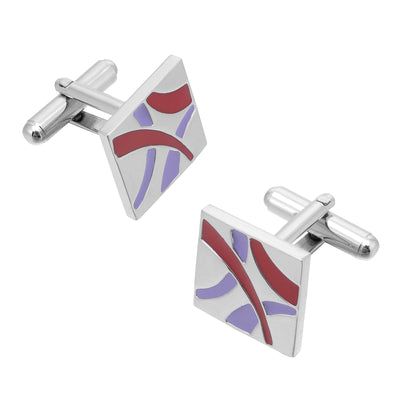 Gemelos para Camisa Ejecutiva con Esmalte Degradado Cuadrado - Image 7