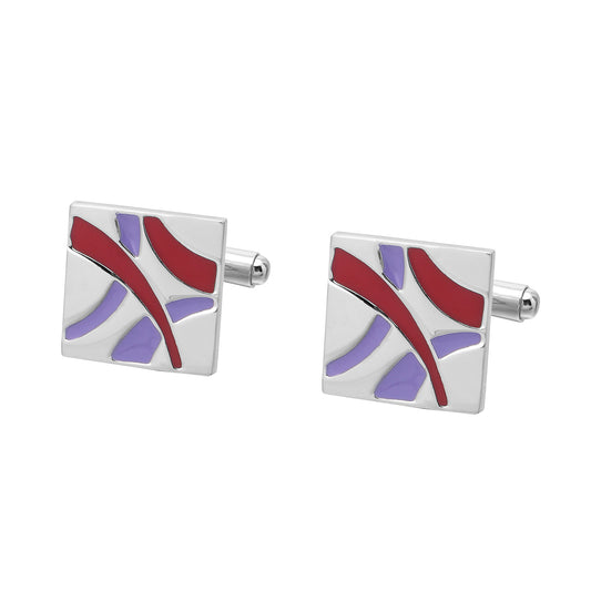 Gemelos para Camisa Ejecutiva con Esmalte Degradado Cuadrado - Image 2