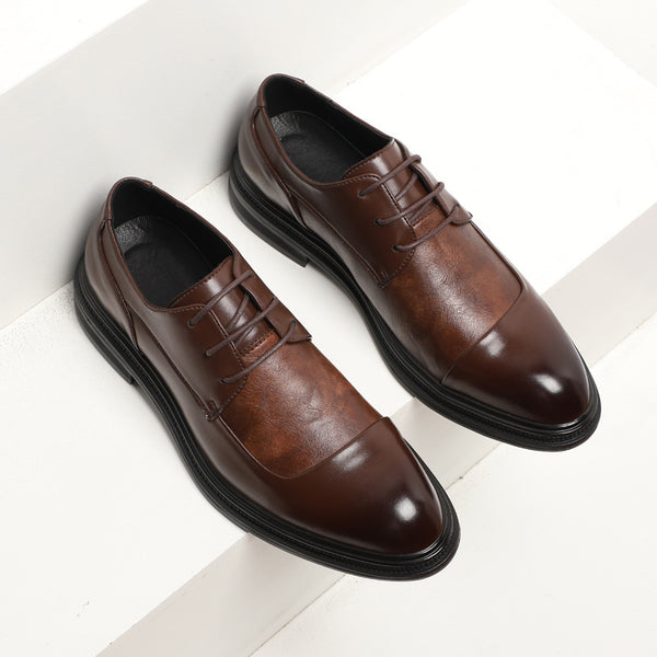 Zapatos de Cuero Inglés Punta Fina para Hombre - Estilo Casual Moderno