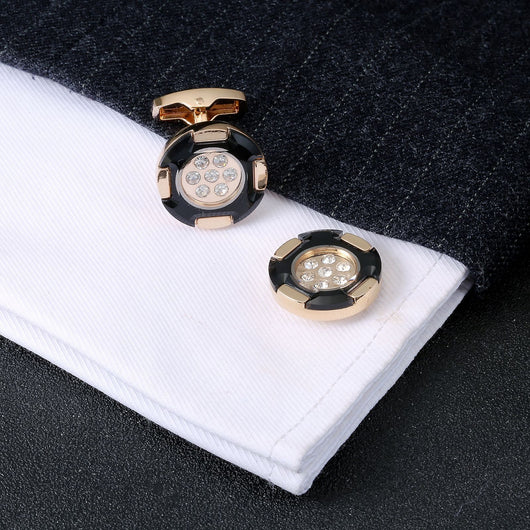 Gemelos Bicolor de Cristal con Diamantes - Estilo Europeo y Americano - Image 8