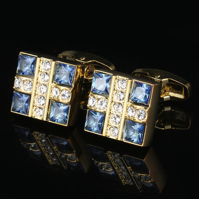 Gemelos de Cristal Azul Francés para Hombre de Negocios - Image 7