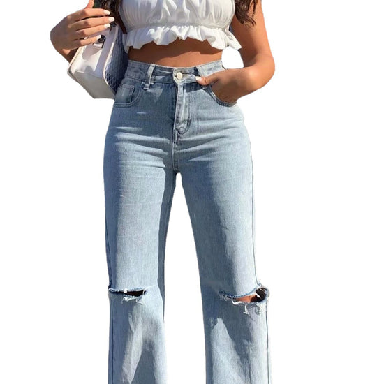 Pantalón Recto Cintura Alta Drapeado Estilo Europeo y Americano - Image 3