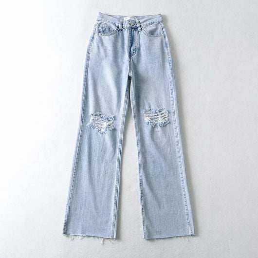Pantalón Recto Cintura Alta Drapeado Estilo Europeo y Americano - Image 8