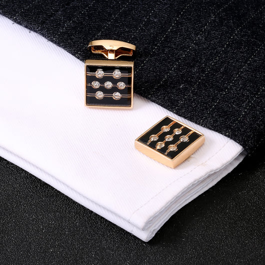 Mancuernillas de Oro Rosado con Diamantes - Diseño Elegante y Minimalista - Image 10