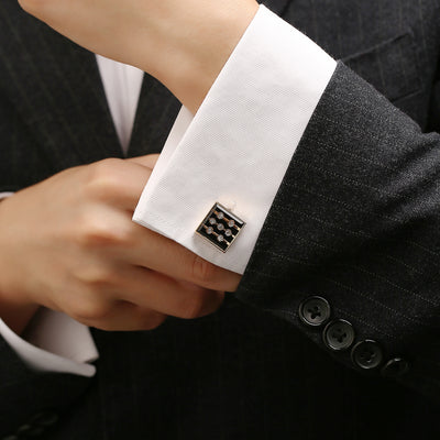 Mancuernillas de Oro Rosado con Diamantes - Diseño Elegante y Minimalista - Image 3