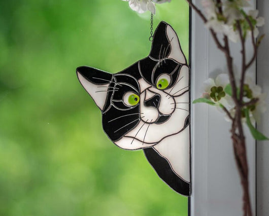 Adorno de Gato en Vitral para Ventana - Image 8