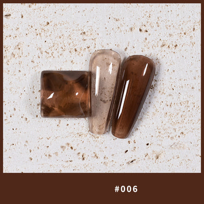 Set de 9 Esmaltes de Gel UV Ámbar - Efecto Hielo Brillante Removible - Image 9