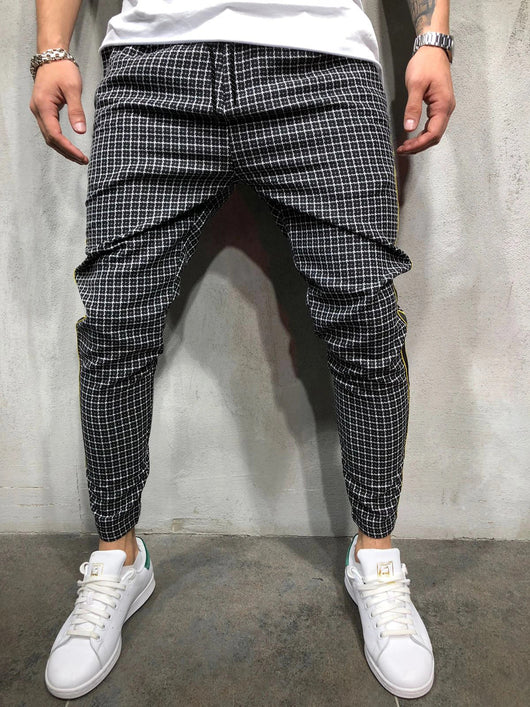 Pantalones Casuales Slim Fit con Costura de Entramado - Image 9