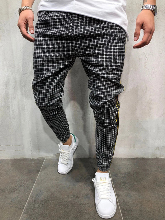 Pantalones Casuales Slim Fit con Costura de Entramado - Image 3