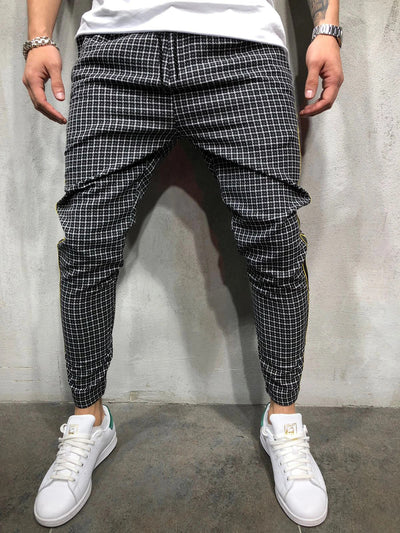 Pantalones Casuales Slim Fit con Costura de Entramado - Image 5