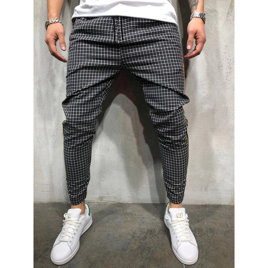 Pantalones Casuales Slim Fit con Costura de Entramado - Image 4