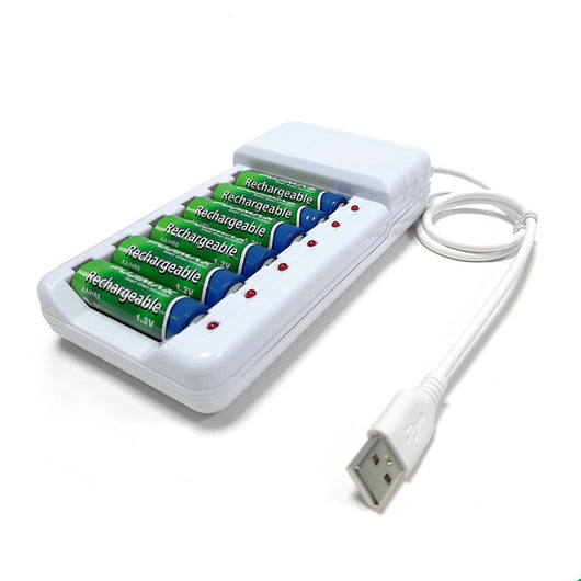 Cargador USB 8 Espacios para Pilas Recargables AA y AAA - Image 4