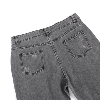 Jeans Rectos Talle Medio Azul Claro Lavado - Image 6