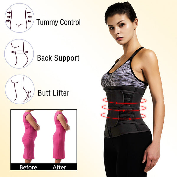 Faja Reductora Deportiva Plus Size en Neopreno con Cintura Ajustable