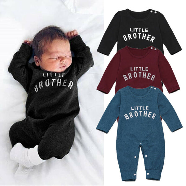 Mameluco Largo Unisex con Letras para Bebé Recién Nacido