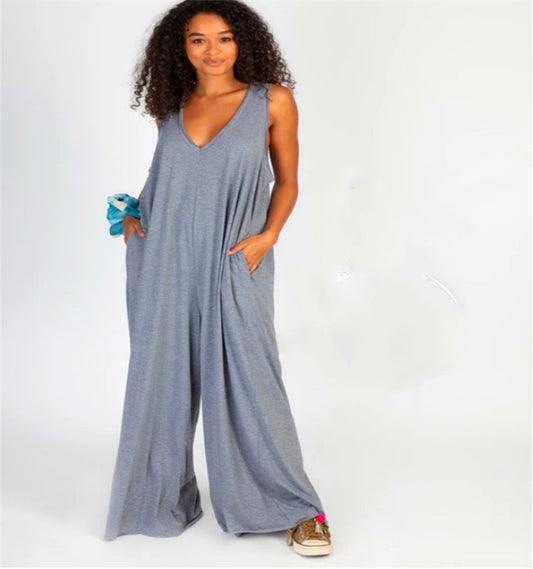 Jumpsuit sin Mangas con Bolsillos - Diseño Elegante y Versátil