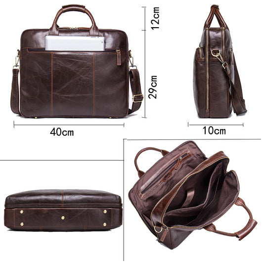 Maletín de Cuero para Hombre con Gran Capacidad - Bolsa Profesional - Image 9
